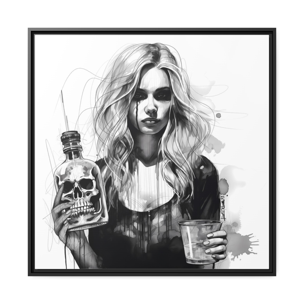 Éclats de vie brisée (cadre+toile)