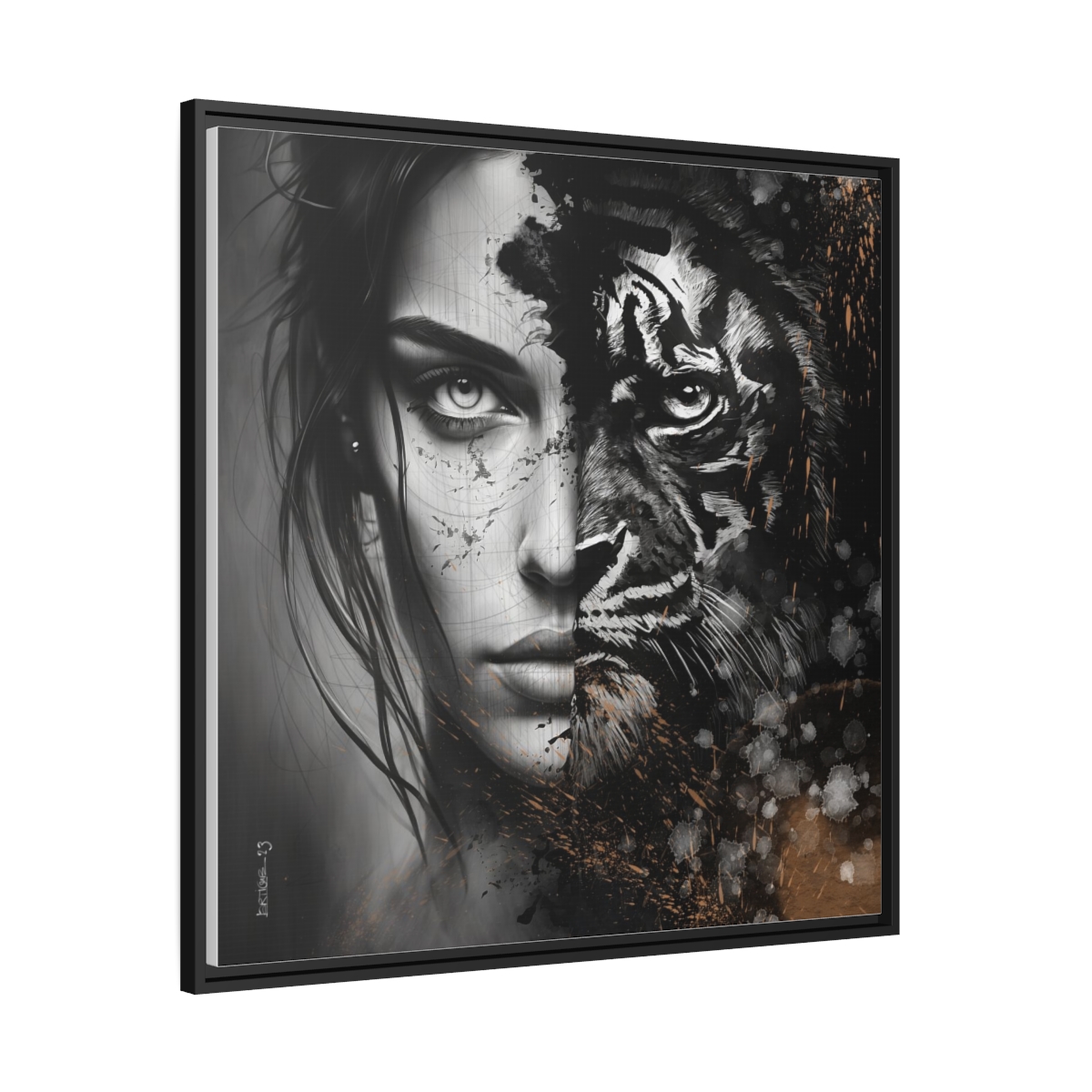 Femme tigre par David Lartigue