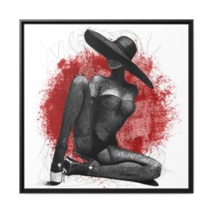 La femme au chapeau, illustration par David Lartigue