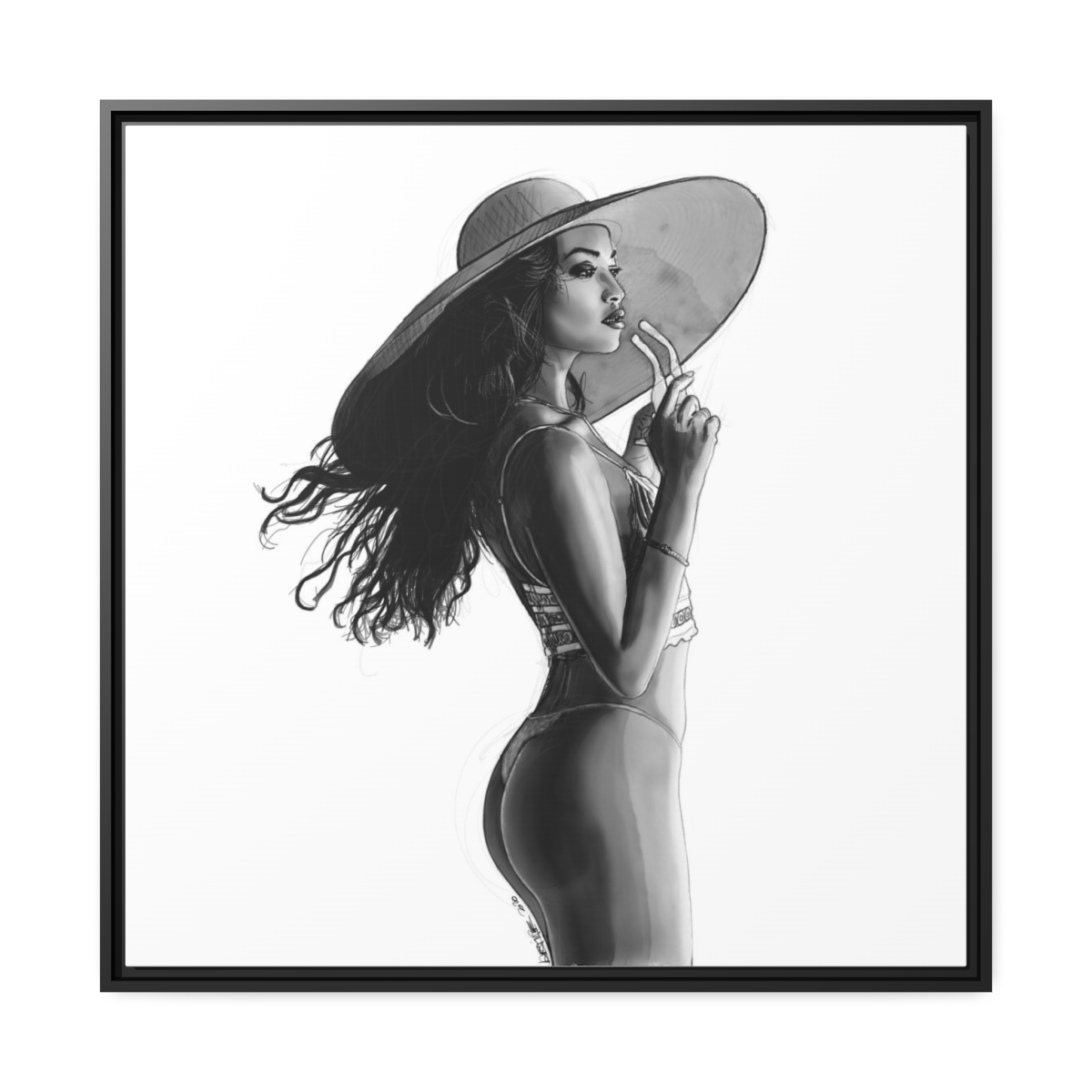 Shanina Shaik, illustration par David Lartigue