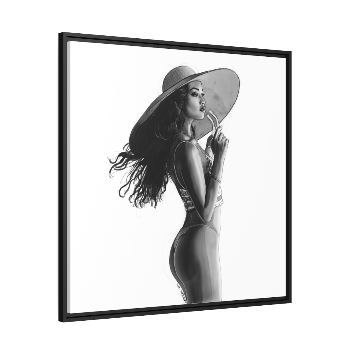 Shanina Shaik, illustration par David Lartigue